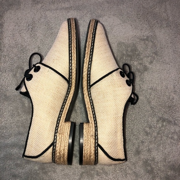 NWOT TORY BURCH Fawn Canvas Oxford Shoes Sz 6.5 - Picture 7 of 14